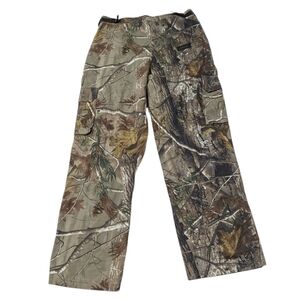 Realtree Youth Cammo Cargo Pants Liberty Hunting Outdoor Boys Girls Adj Waist XL